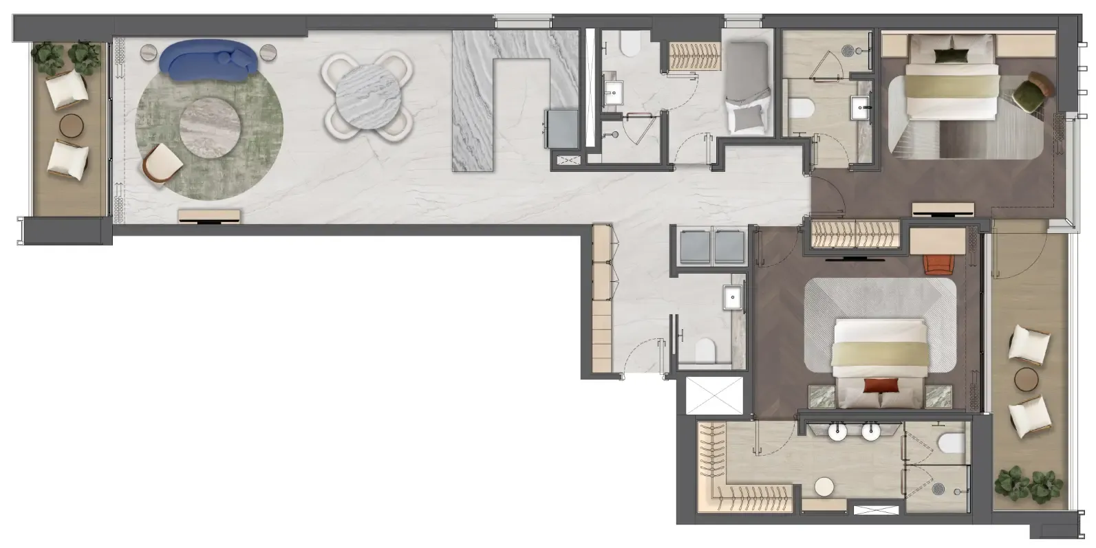 2 bedroom layout
