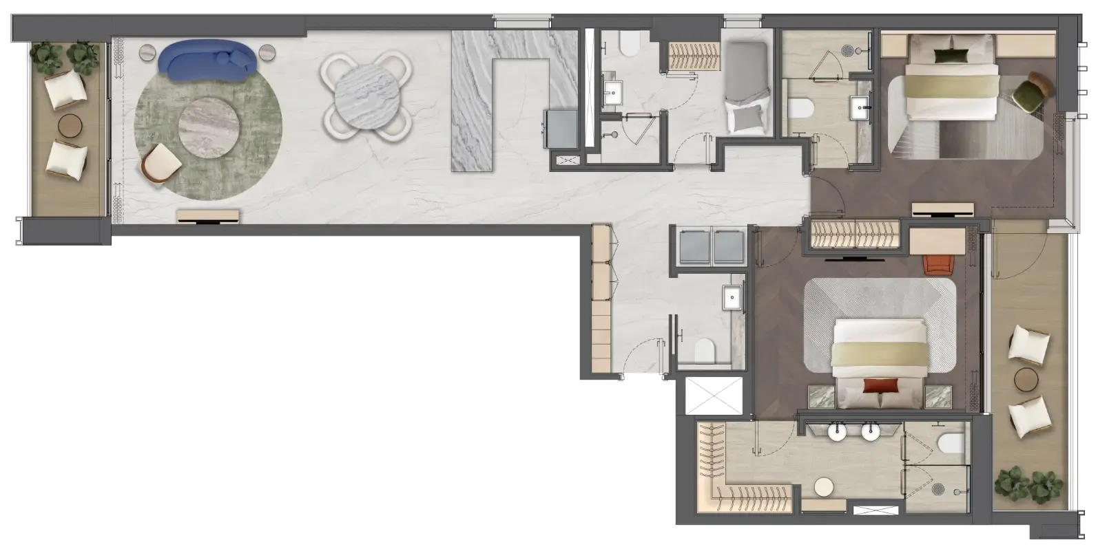 2 bedroom layout