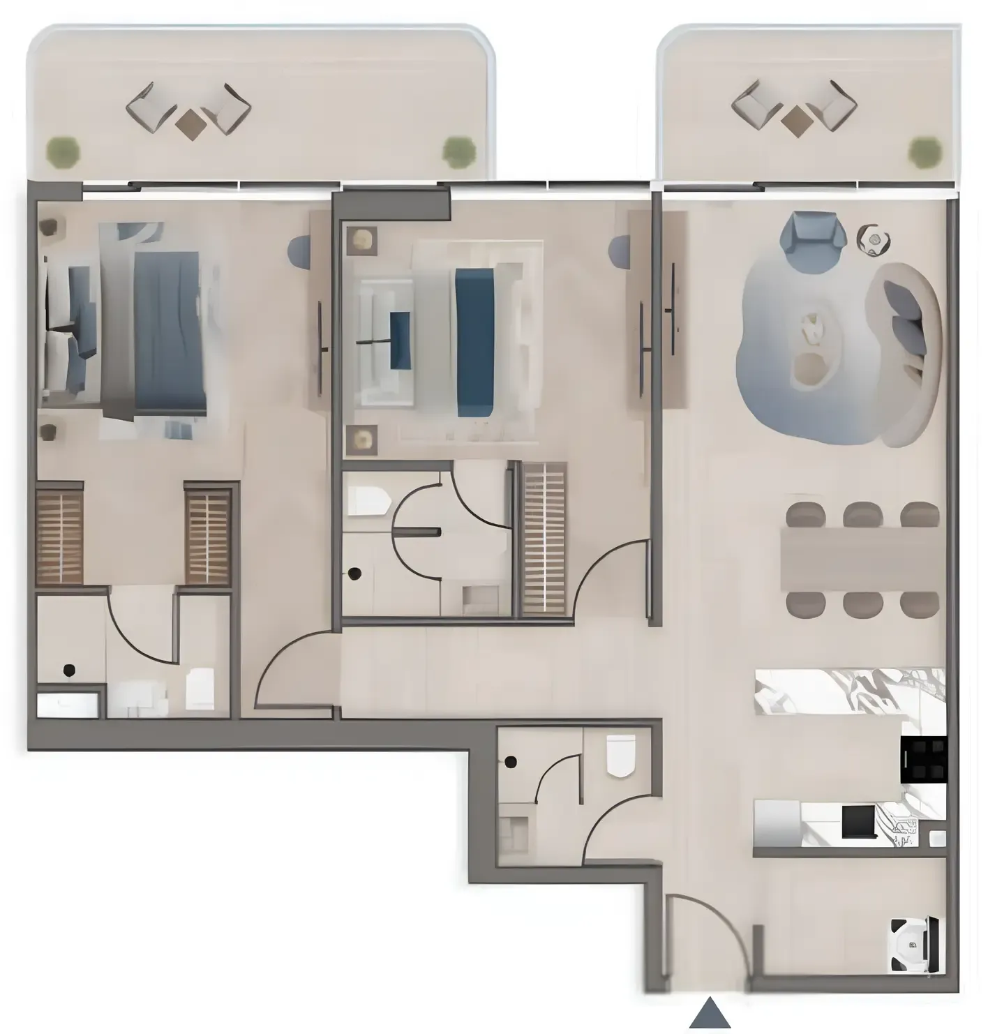 2 bedroom layout