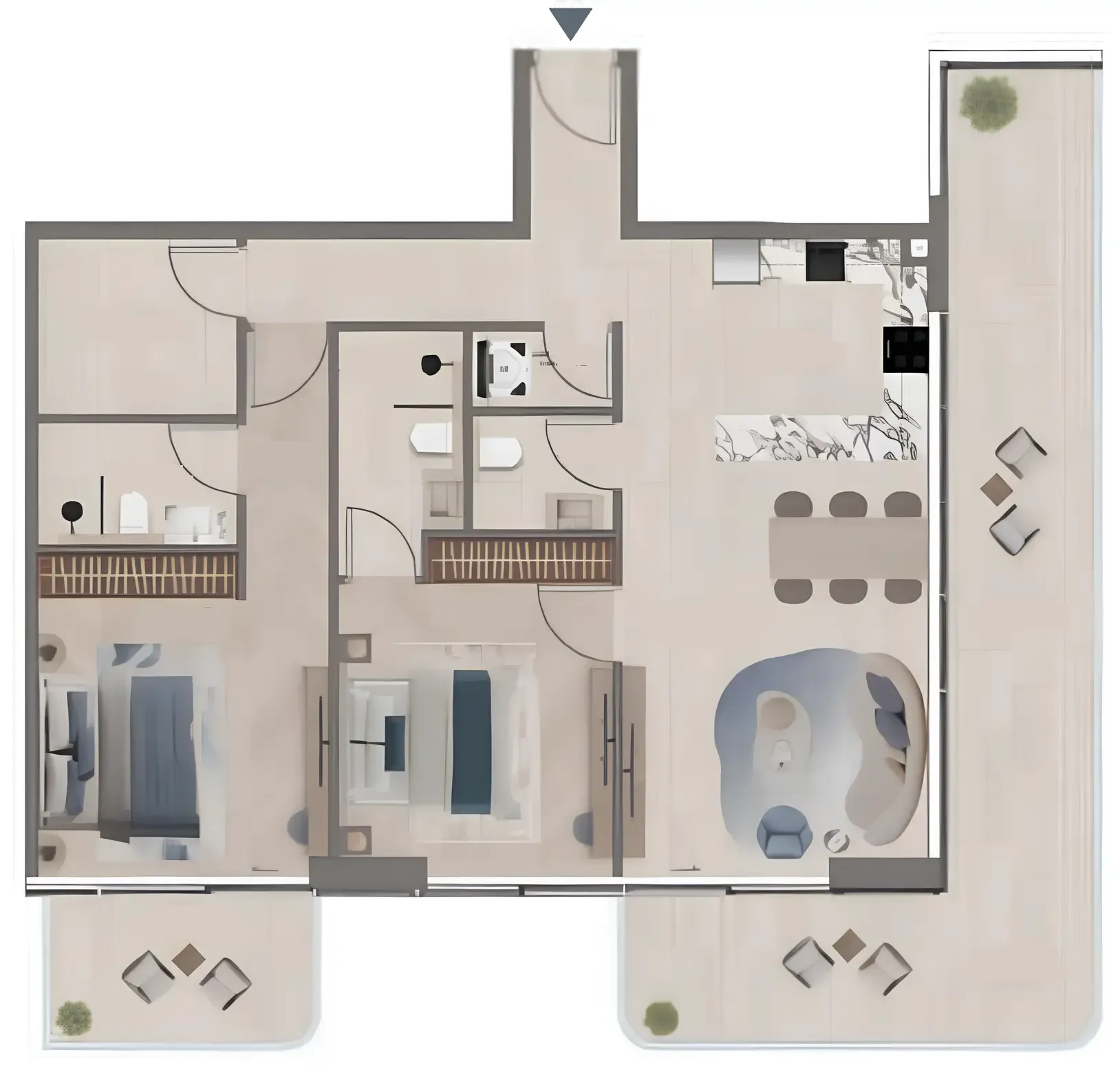 2 bedroom layout