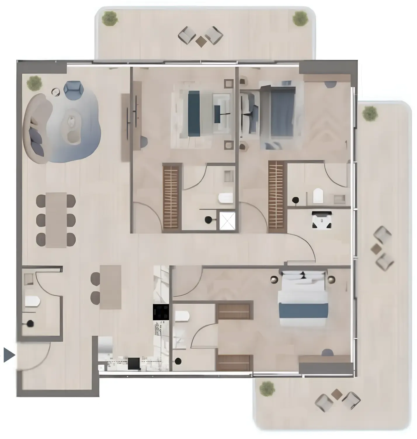 3 bedroom layout
