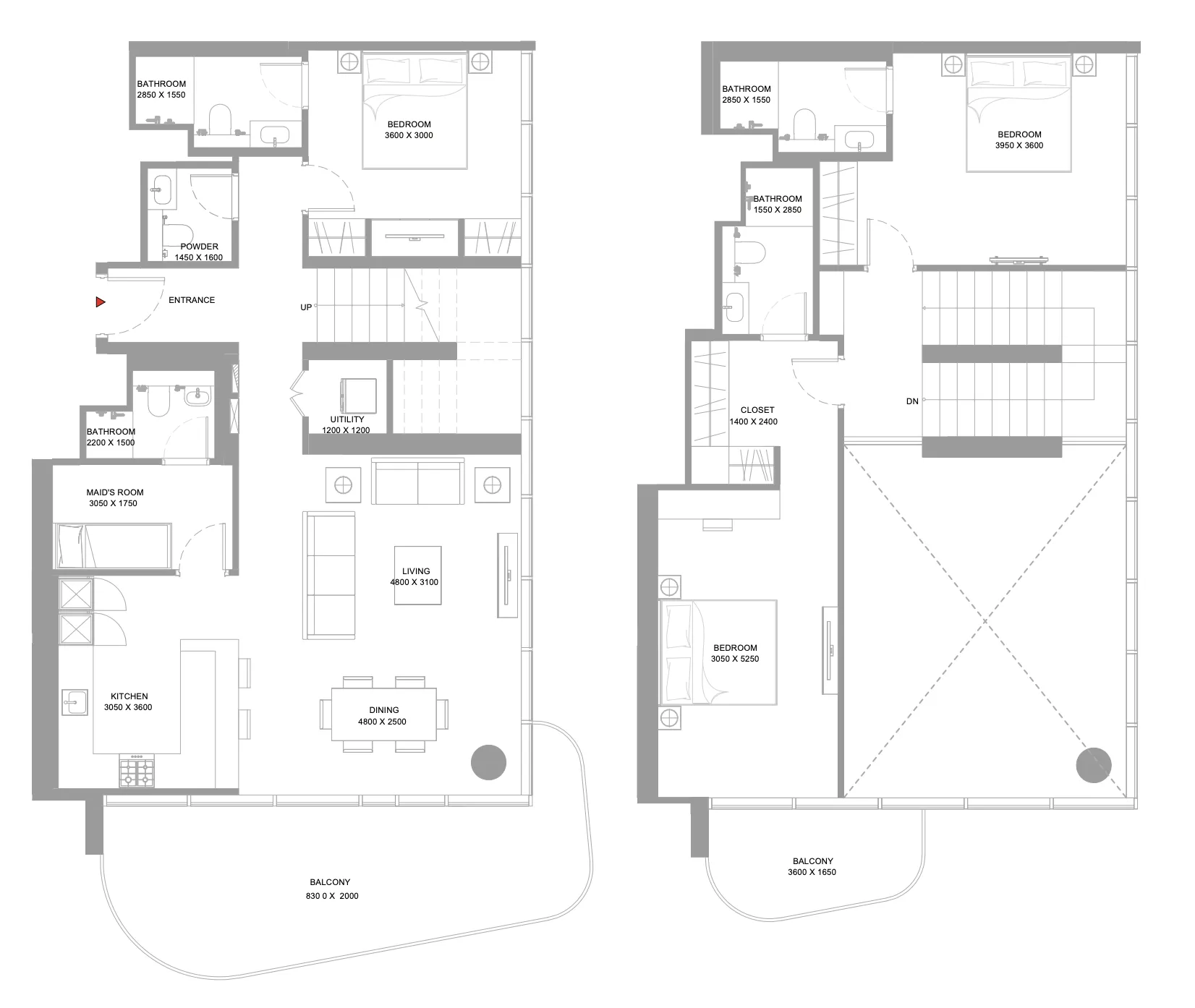 3 bedroom layout