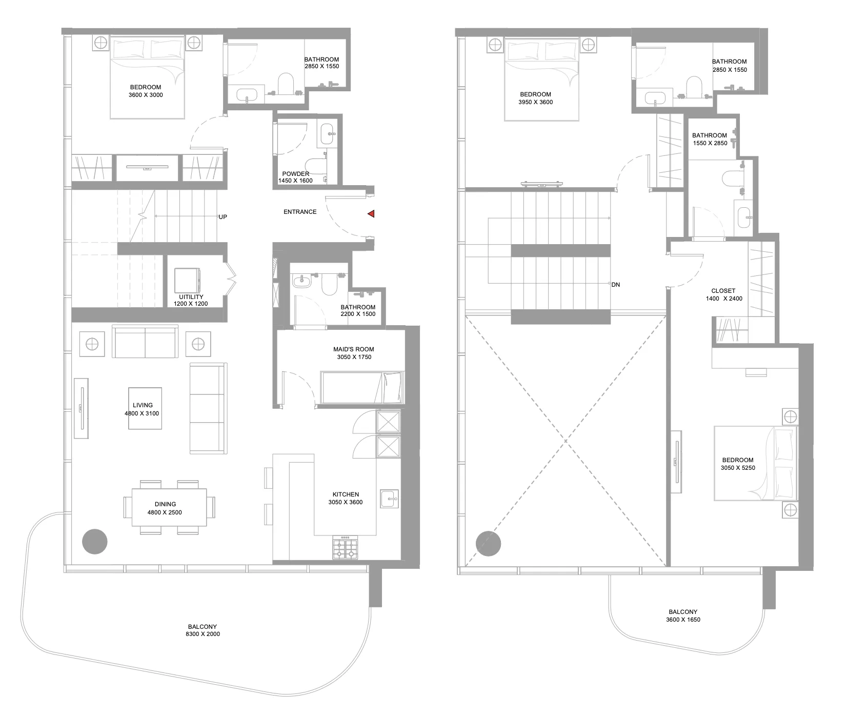 3 bedroom layout