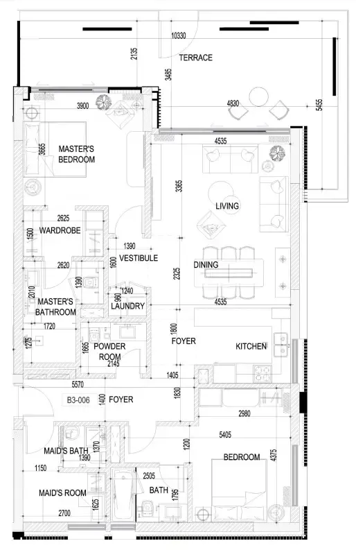 2 bedroom layout