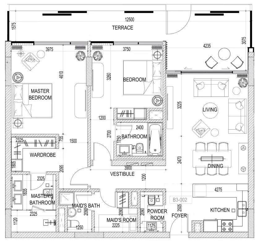 2 bedroom layout