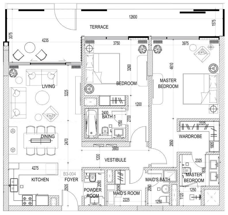 2 bedroom layout