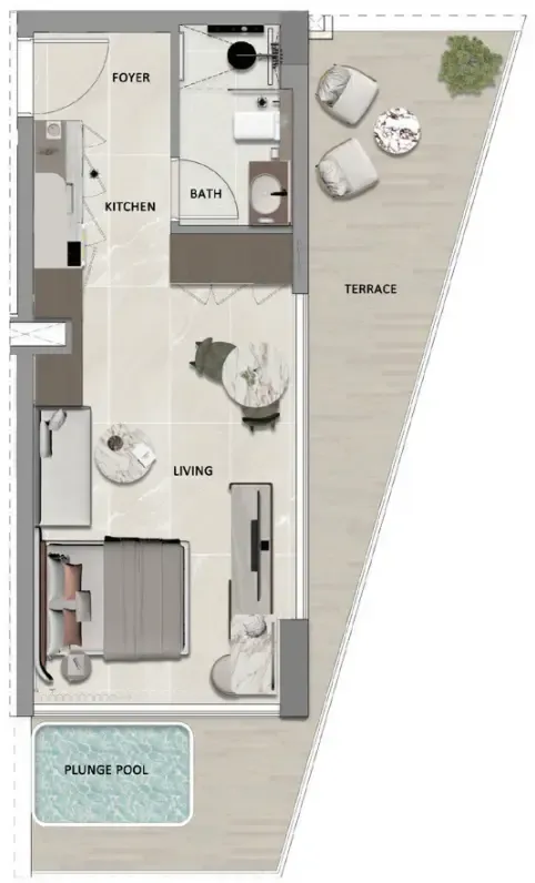 1 bedroom layout