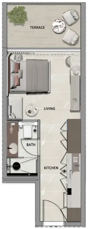 0 bedroom layout