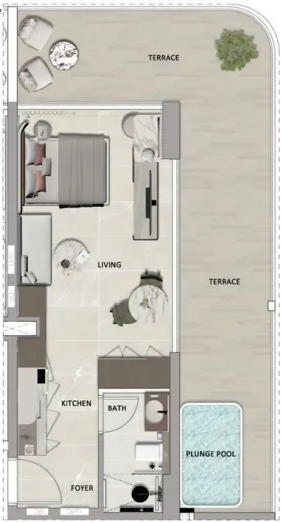 1 bedroom layout