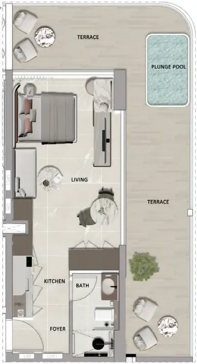 0 bedroom layout