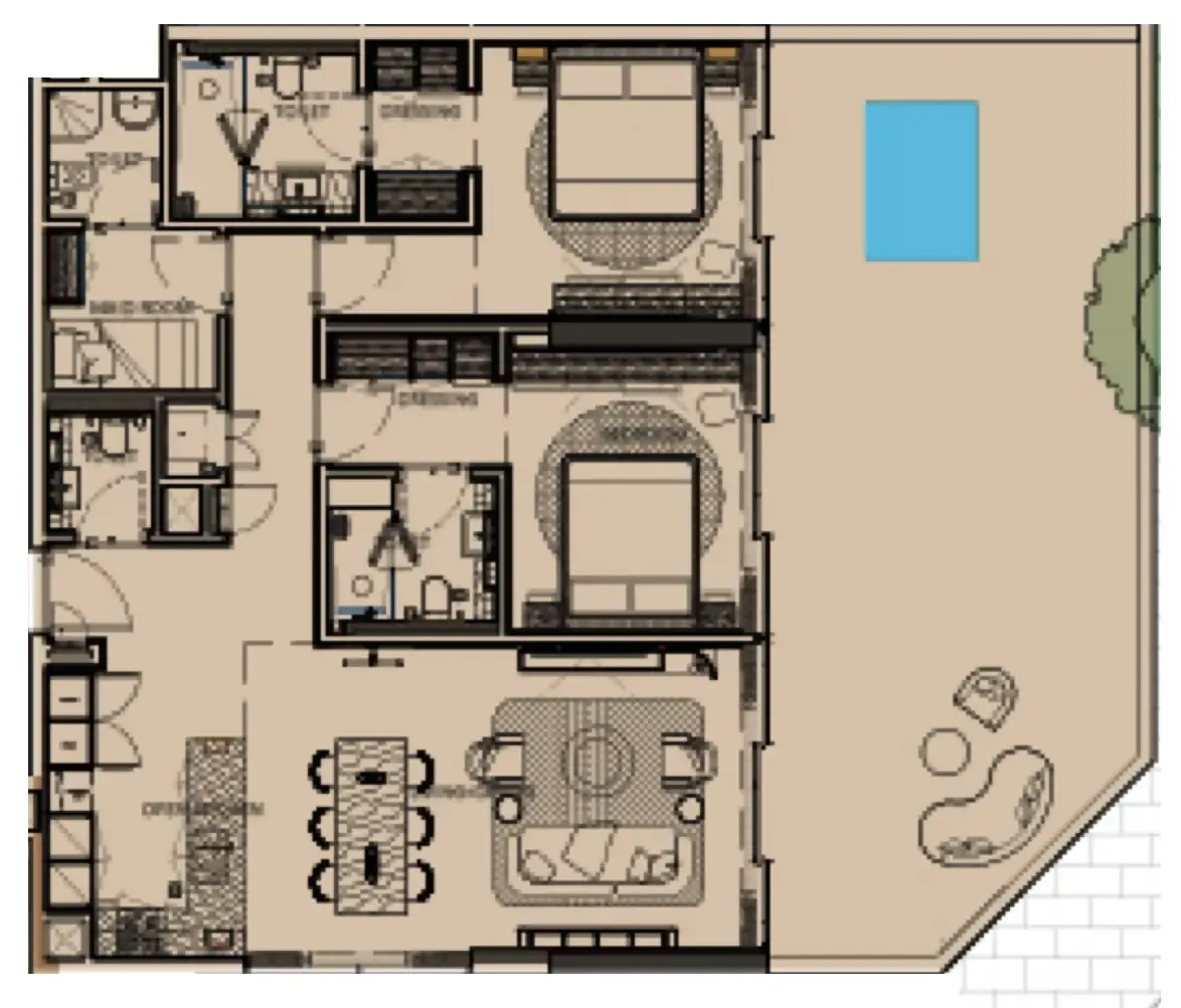 2 bedroom layout