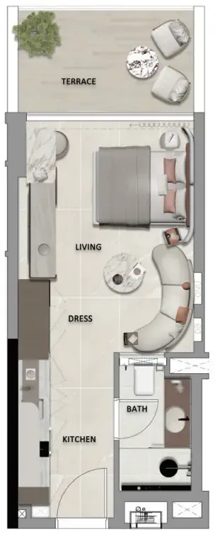 0 bedroom layout