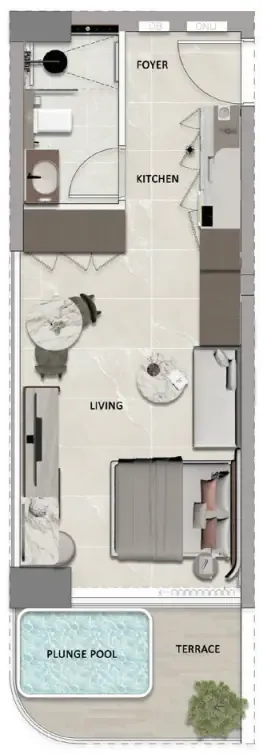 0 bedroom layout