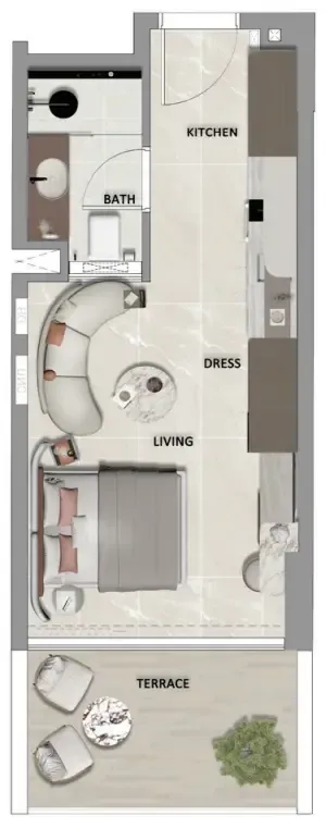 0 bedroom layout