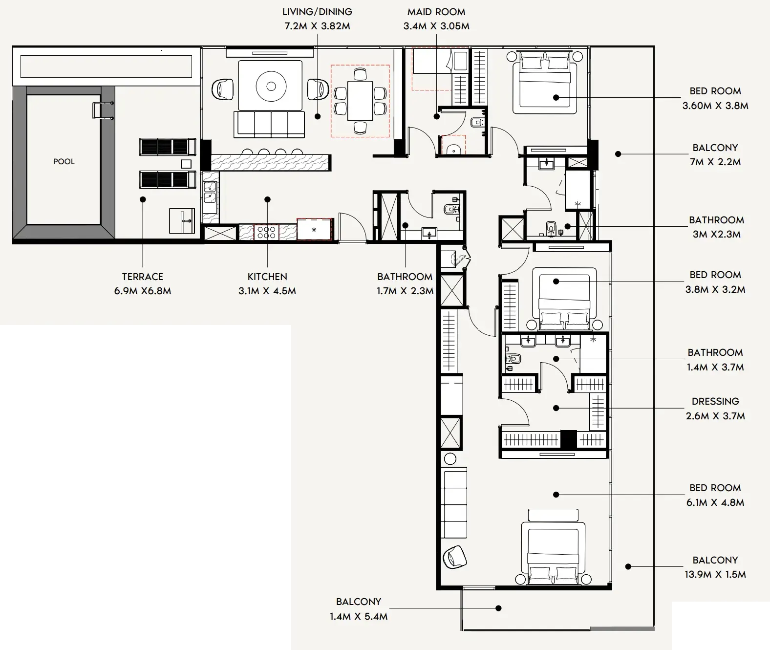 3 bedroom layout