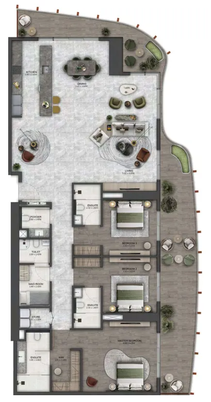 3 bedroom layout