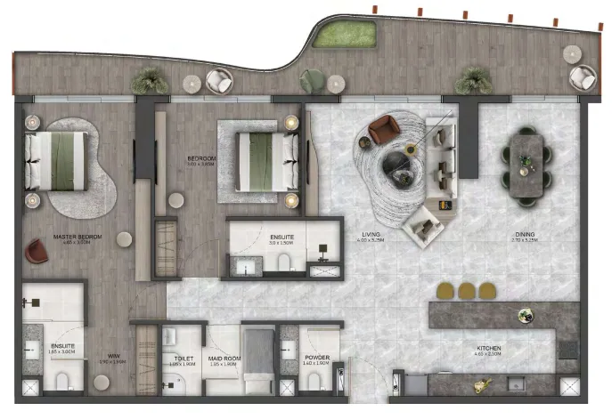 2 bedroom layout