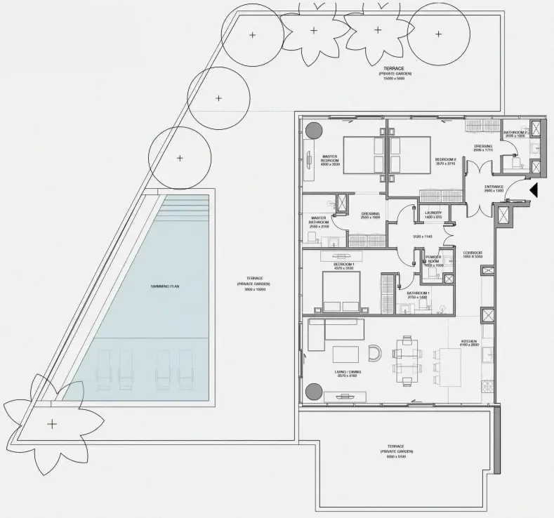 3 bedroom layout