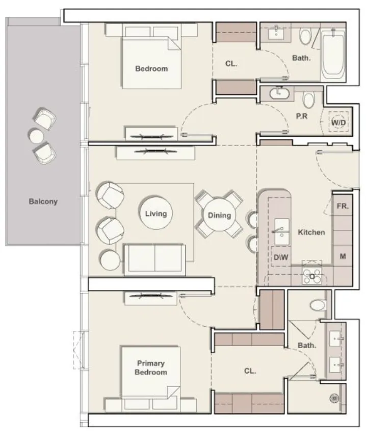 2 bedroom layout