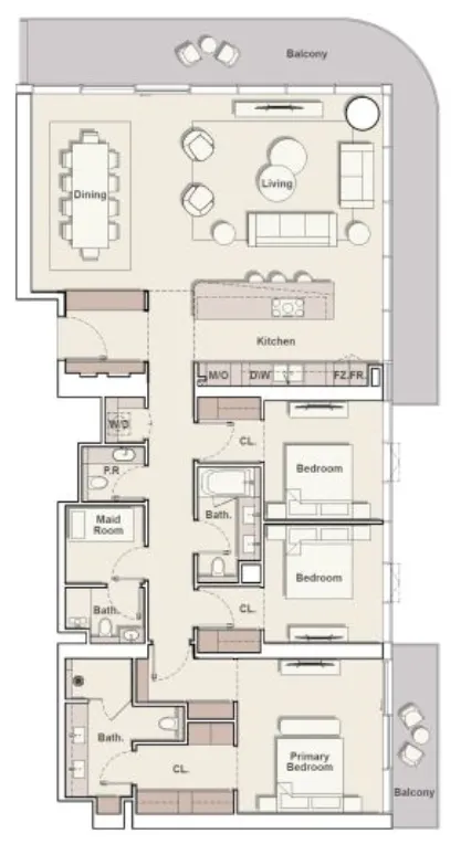 3 bedroom layout
