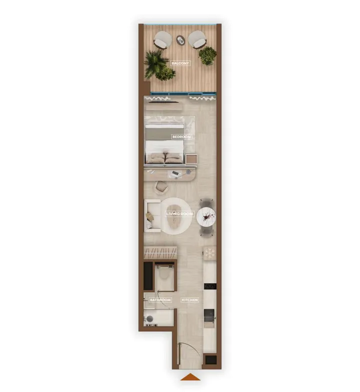 0 bedroom layout