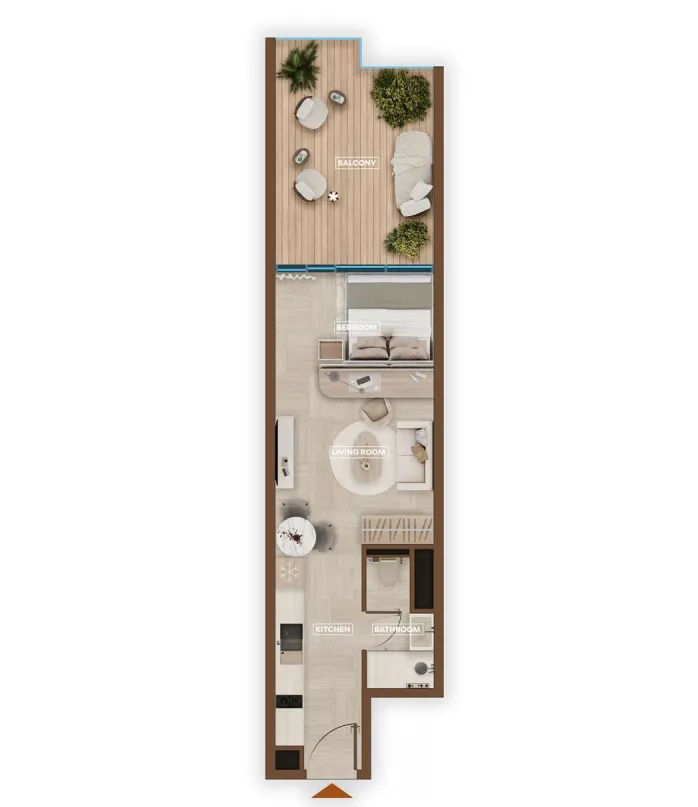 0 bedroom layout