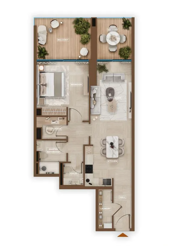 1 bedroom layout