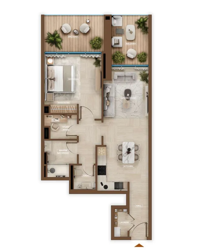 1 bedroom layout