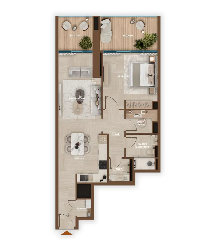 1 bedroom layout