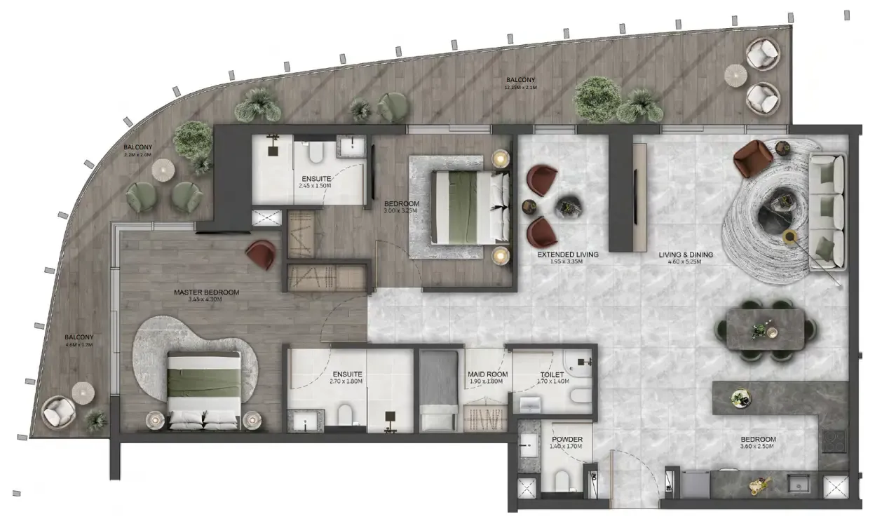 2 bedroom layout