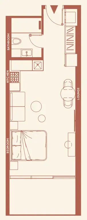 0 bedroom layout