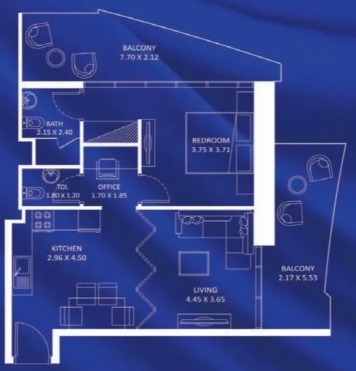 1 bedroom layout
