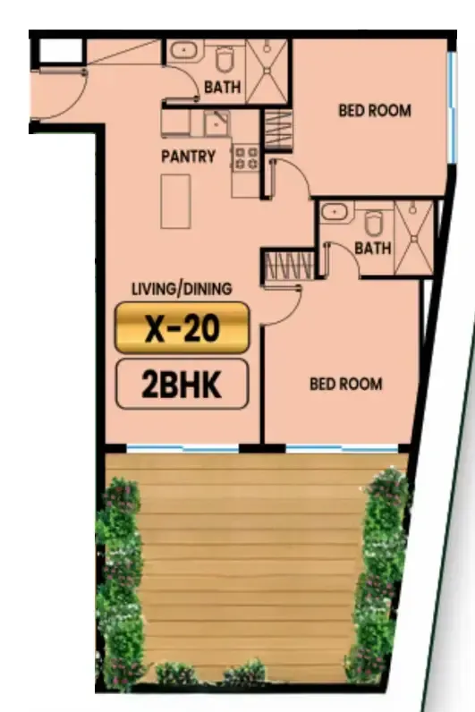 2 bedroom layout