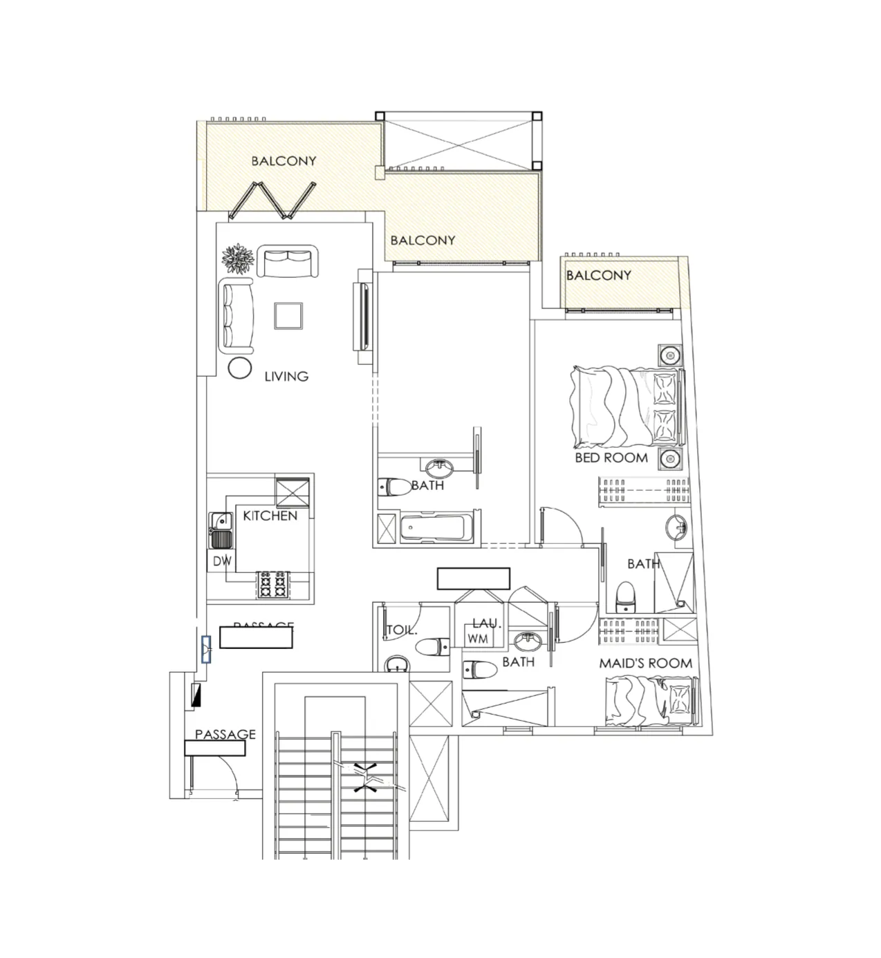2 bedroom layout