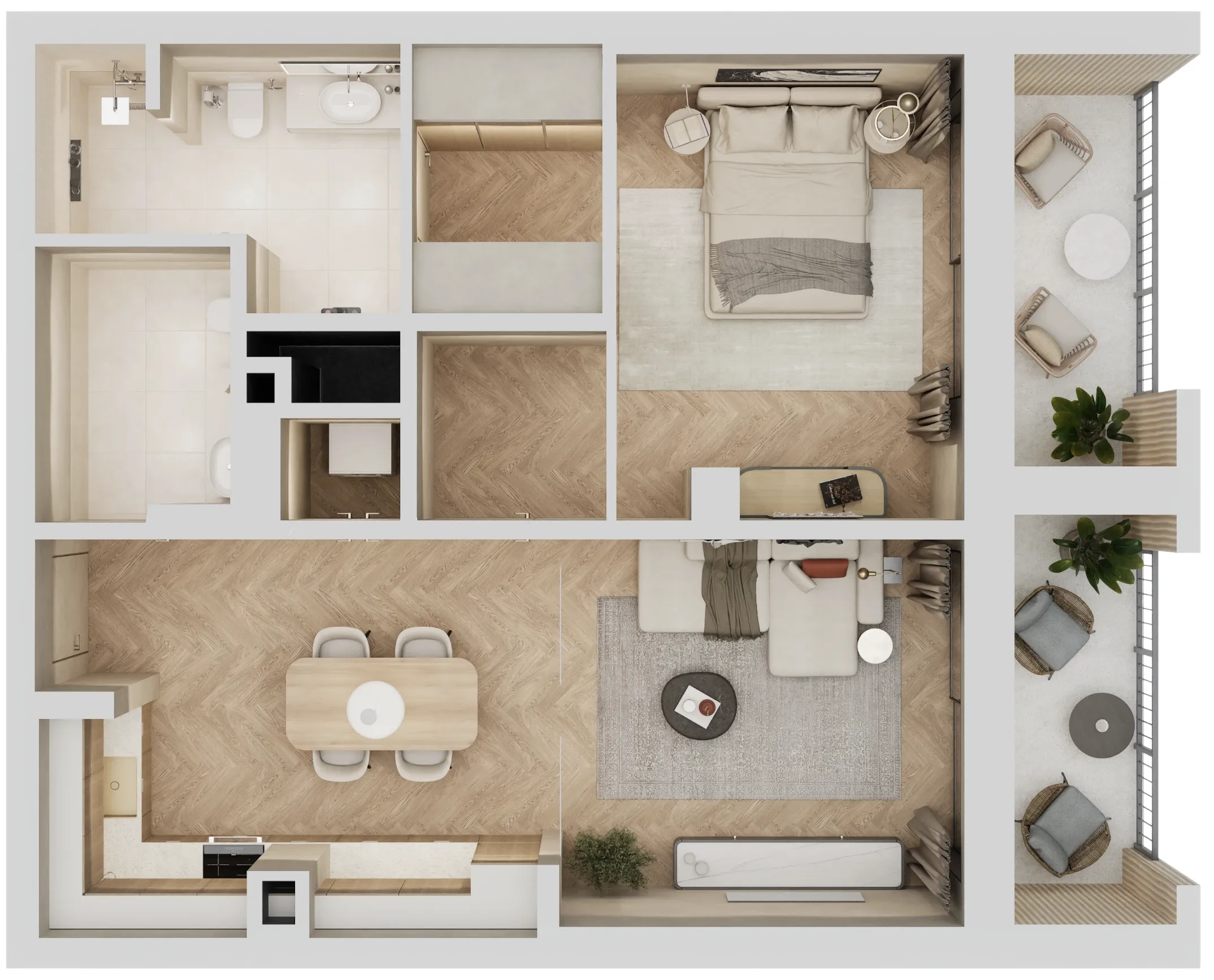 1 bedroom layout