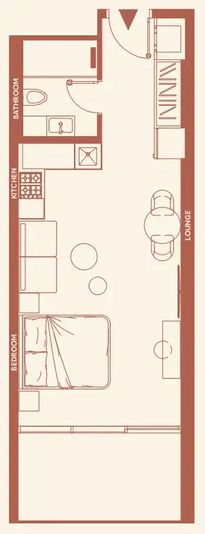 0 bedroom layout