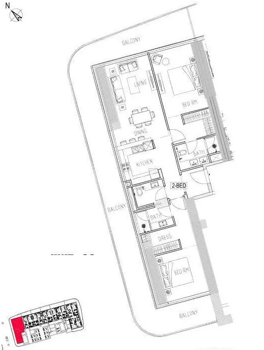 2 bedroom layout