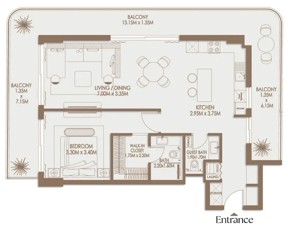 2 bedroom layout