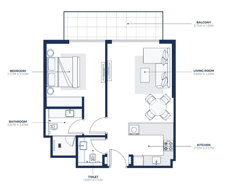 1 bedroom layout