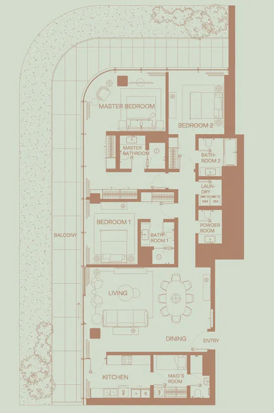 3 bedroom layout