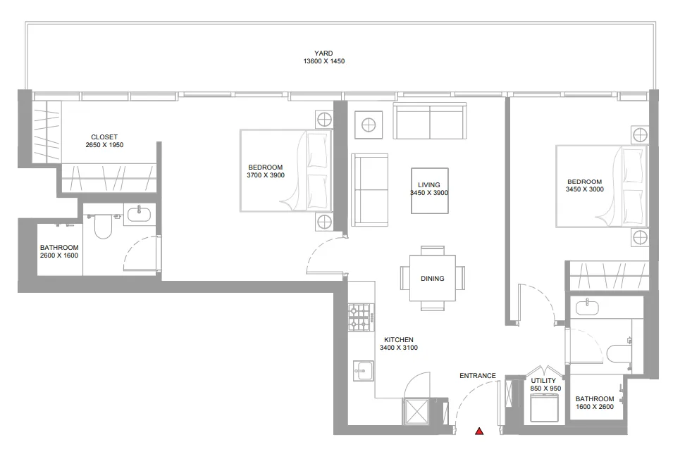 2 bedroom layout