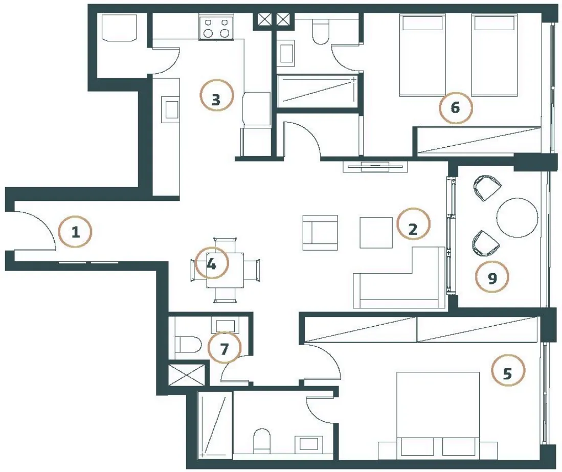 2 bedroom layout