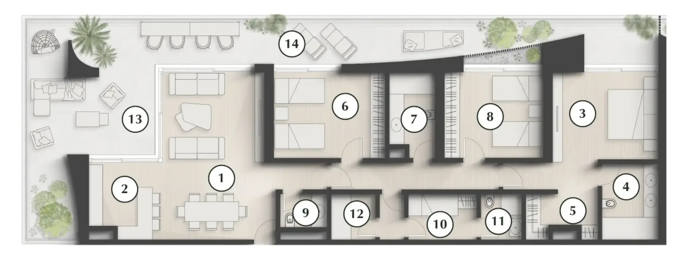 3 bedroom layout