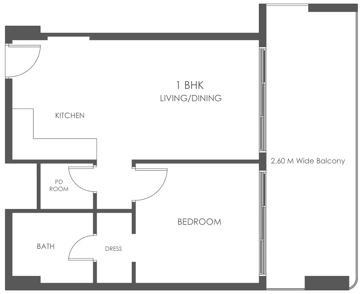 1 bedroom layout