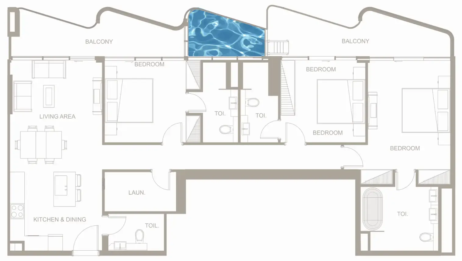 3 bedroom layout