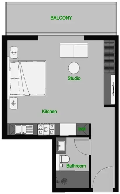 0 bedroom layout