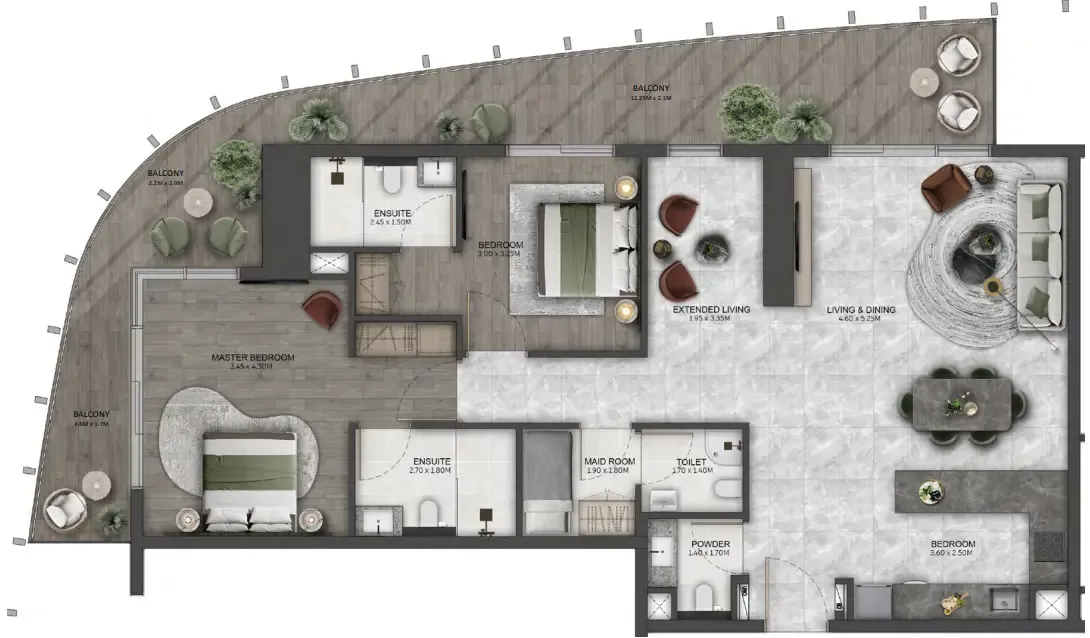 2 bedroom layout