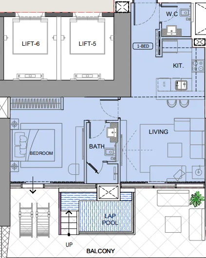 1 bedroom layout