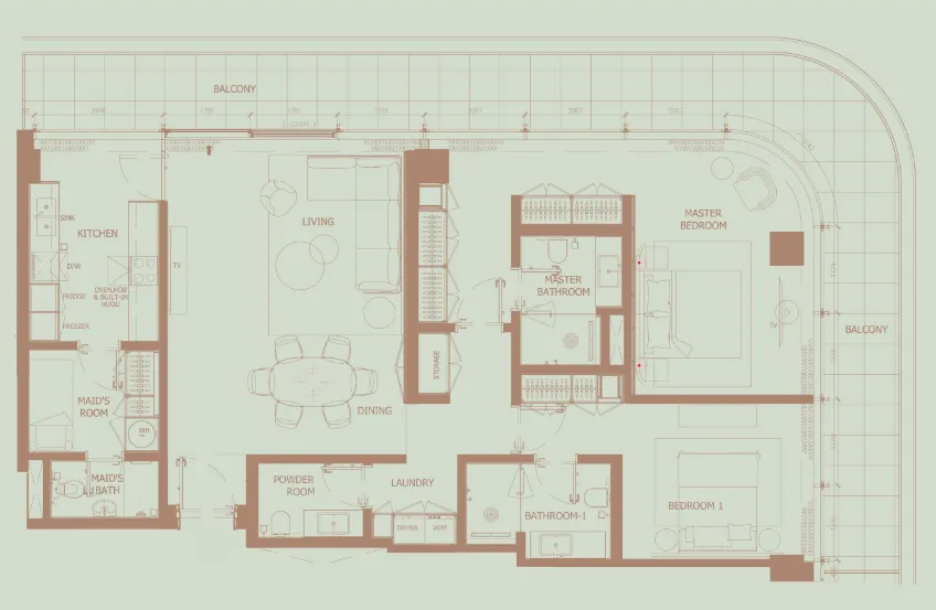 2 bedroom layout