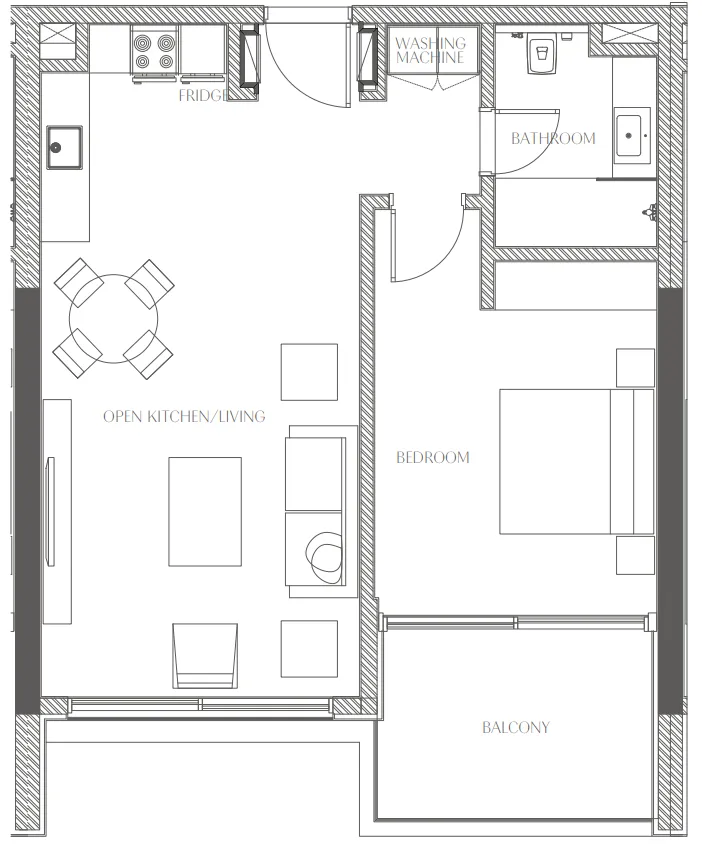 1 bedroom layout